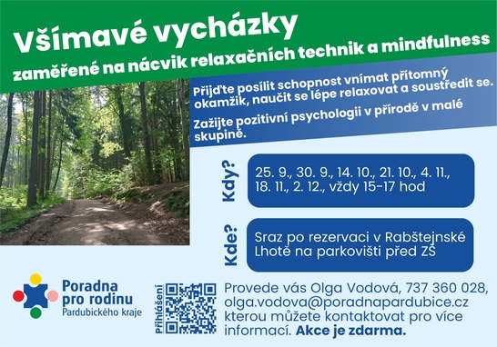 Všímavé vycházky Chrudim podzim 2025