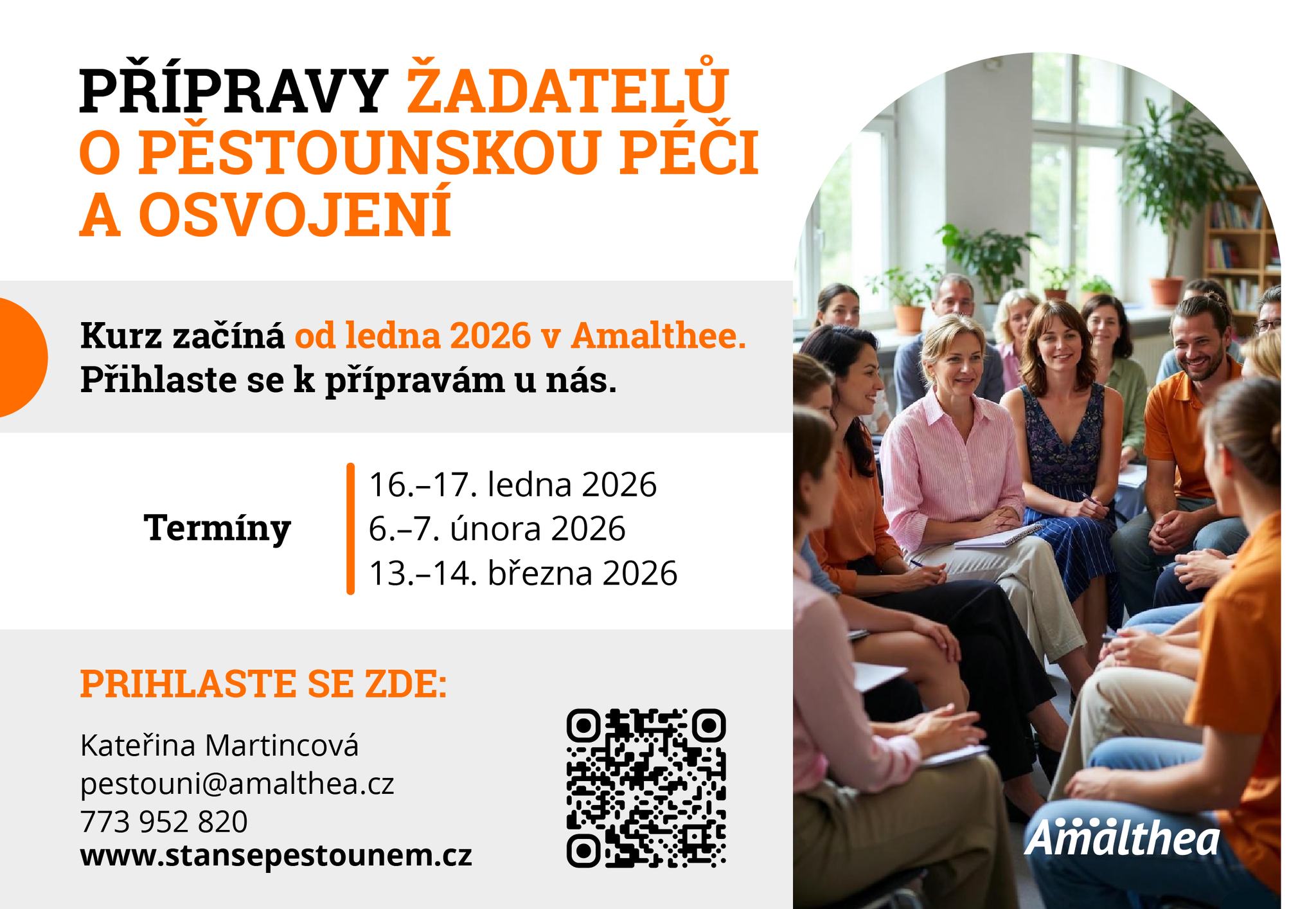 Přípravy pěstounů a osvojitelů - nově v Amalthee od ledna 2026