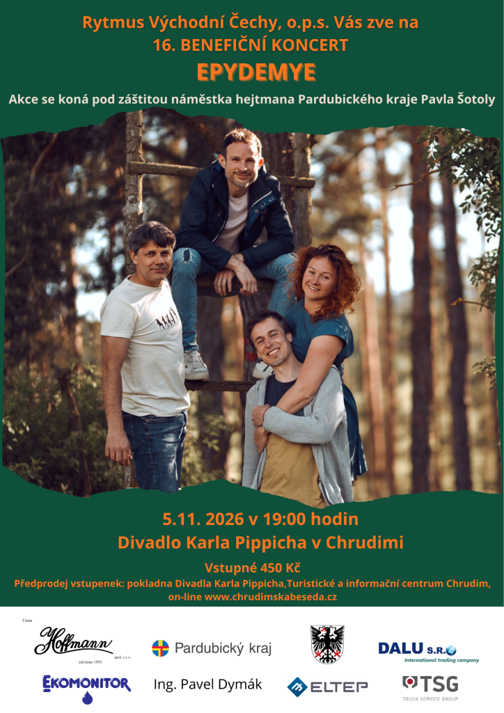 Rytmus Východní Čechy, o.p.s. vás zve na benefiční koncert skupiny EPYDEMYE